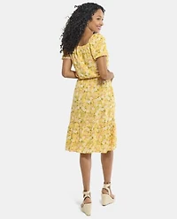 Womens Mommy And Me Floral Tiered Dress