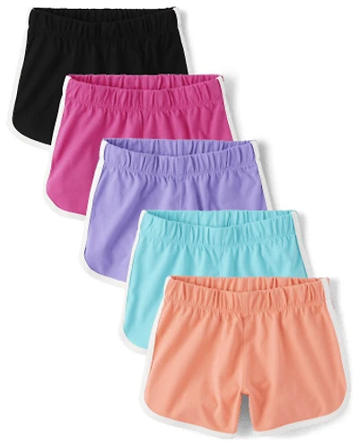 Girls Dolphin Shorts 5-Pack