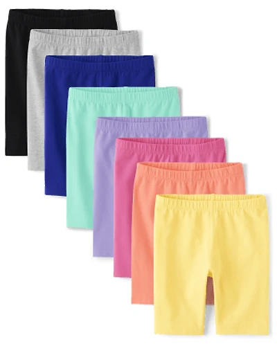 Girls Bike Shorts 8-Pack