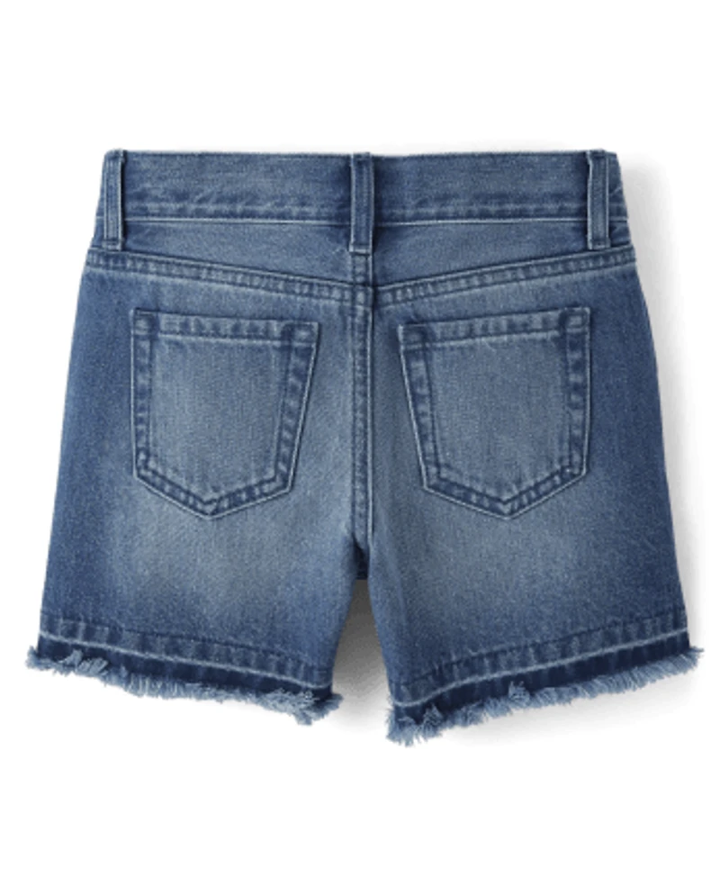 Short midi en jean pour fille