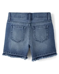 Short midi en jean pour fille