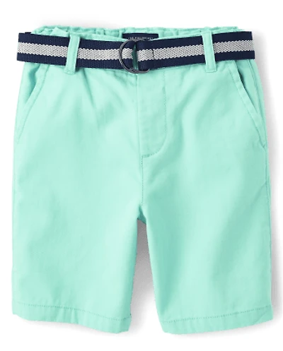 Boys Belted Chino Shorts