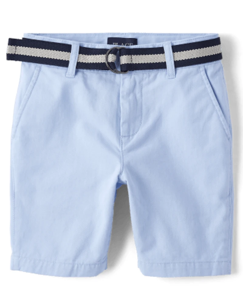 Boys Belted Chino Shorts