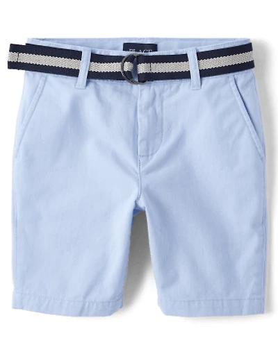 Boys Belted Chino Shorts