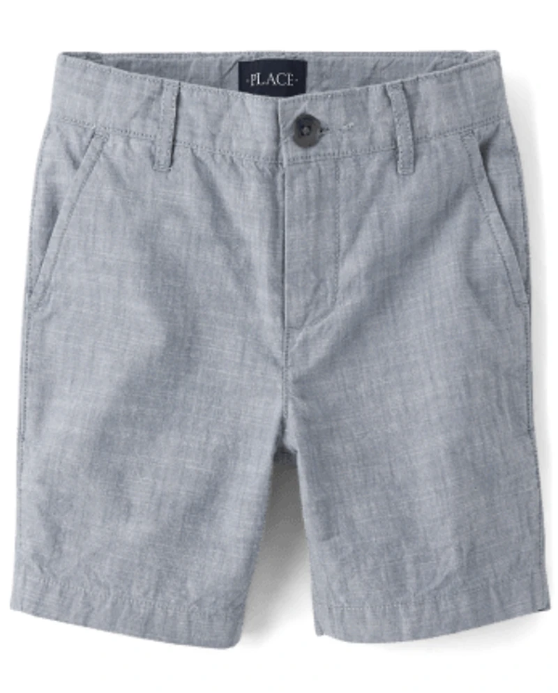 Boys Textured Chino Shorts