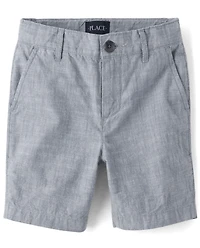 Boys Textured Chino Shorts