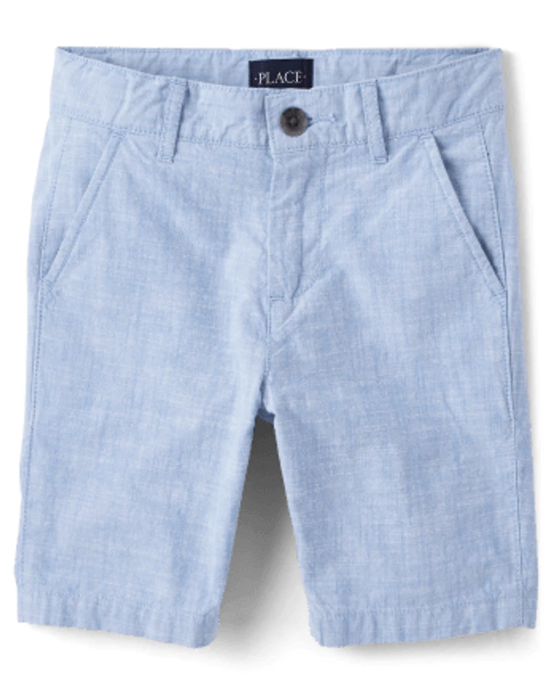 Boys Textured Chino Shorts