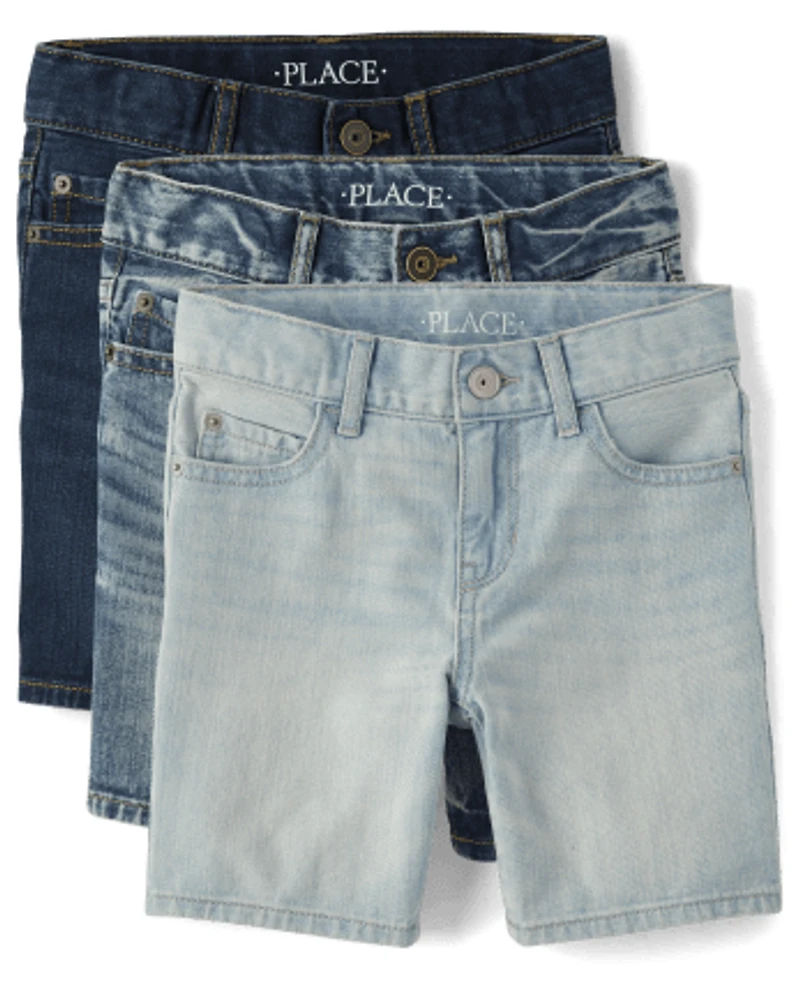 Boys Denim Shorts 3-Pack
