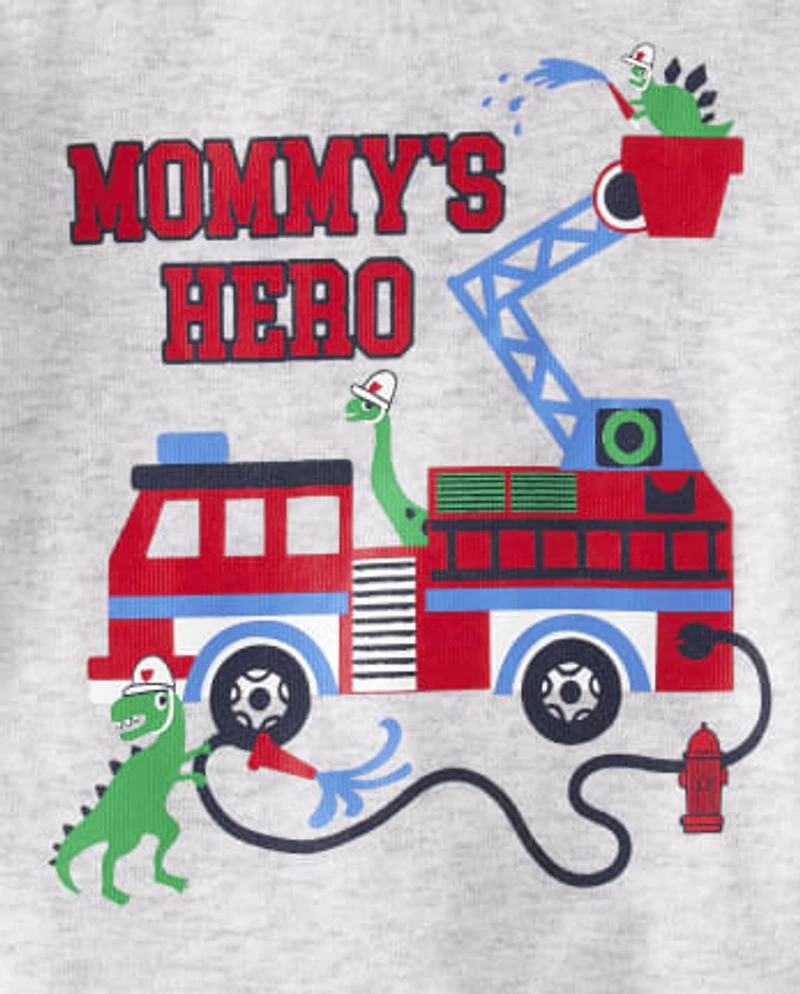 Baby And Toddler Boys Fire Truck Snug Fit Cotton Pajamas 2-Pack