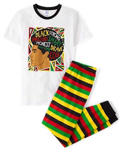 Mens Matching Family Black History Cotton Pajamas