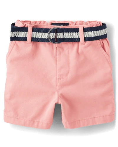 Baby And Toddler Boys Belted Chino Shorts