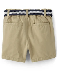 Baby And Toddler Boys Belted Chino Shorts