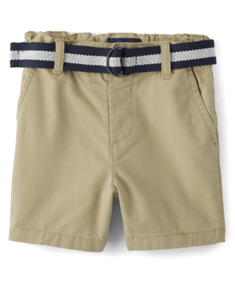 Baby And Toddler Boys Belted Chino Shorts