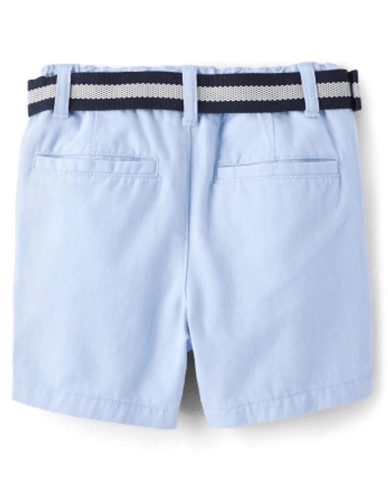 Baby And Toddler Boys Belted Chino Shorts