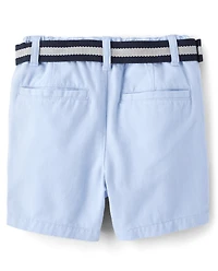 Baby And Toddler Boys Belted Chino Shorts