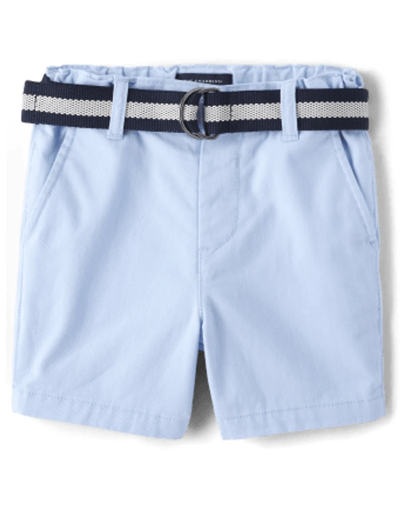 Baby And Toddler Boys Belted Chino Shorts