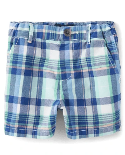 Baby And Toddler Boys Plaid Chino Shorts