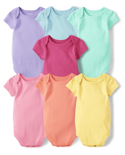 Baby Girls Bodysuit 7-Pack