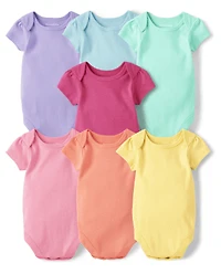 Baby Girls Bodysuit 7-Pack