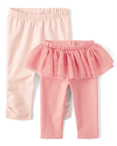 Baby Girls Tutu Leggings 2-Pack