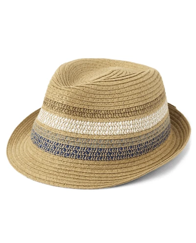 Toddler Boys Straw Fedora