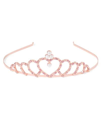Girls Jeweled Heart Tiara Headband