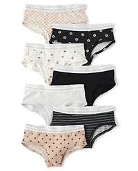 Girls Floral Hipster Underwear 7-Pack