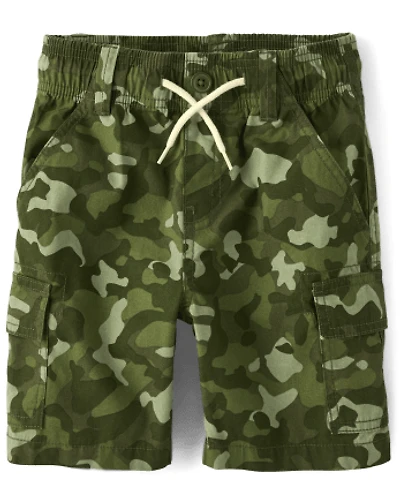 Boys Camo Pull On Cargo Shorts