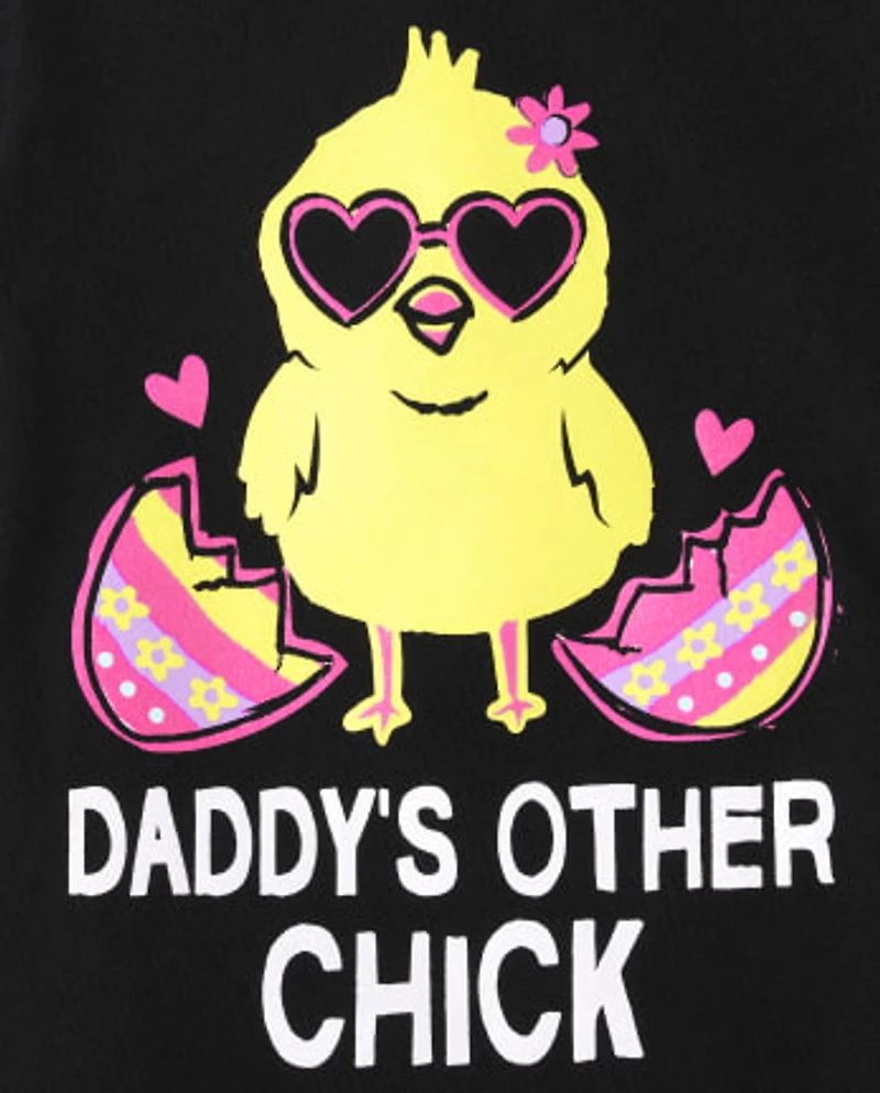 T-shirt graphique poussin pour bébés et petites filles
