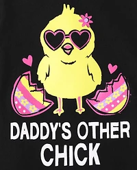 T-shirt graphique poussin pour bébés et petites filles