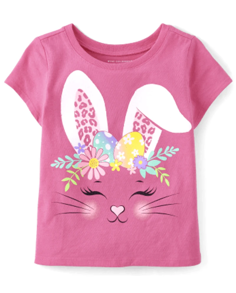 Baby And Toddler Girls Easter Bunny Graphic Tee