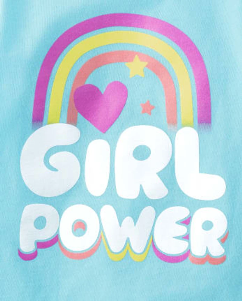 Baby And Toddler Girls Positivity Graphic Tee 2-Pack