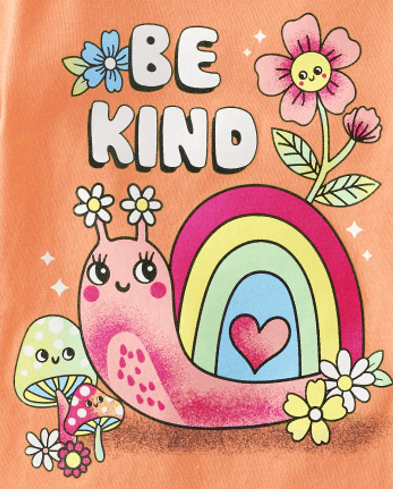 Baby And Toddler Girls Kindness Graphic Tee 2-Pack