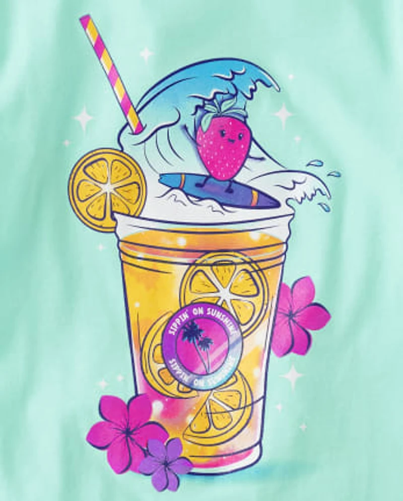 Girls Summer Trends Graphic Tee 4-Pack