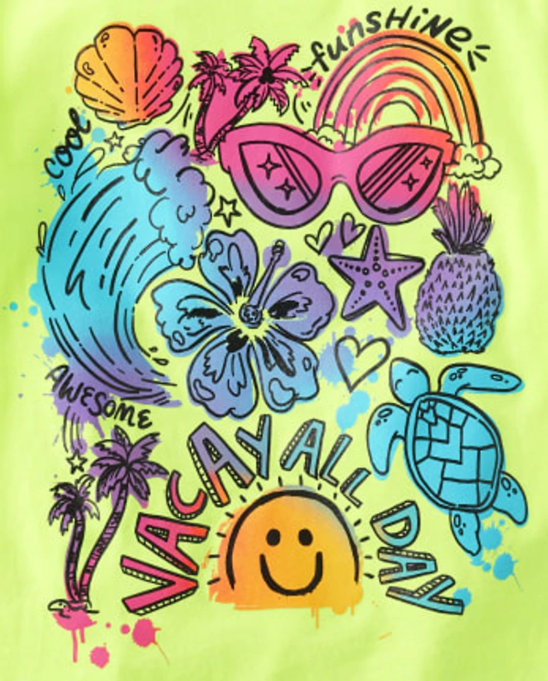 Girls Summer Trends Graphic Tee 4-Pack