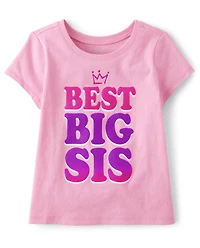 bébé et tout-petit, fille Big Sis T-shirt imprimé