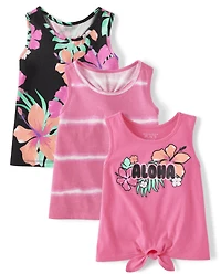 Lot de 3 débardeurs Aloha pour petites filles