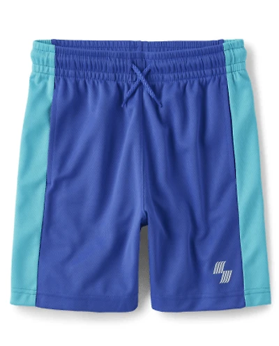 Boys Side Stripe Mesh Performance Basketball Shorts