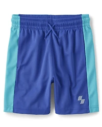 Boys Side Stripe Mesh Performance Basketball Shorts