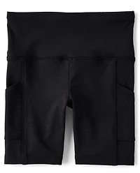 Girls Quick Dry High Rise Bike Shorts