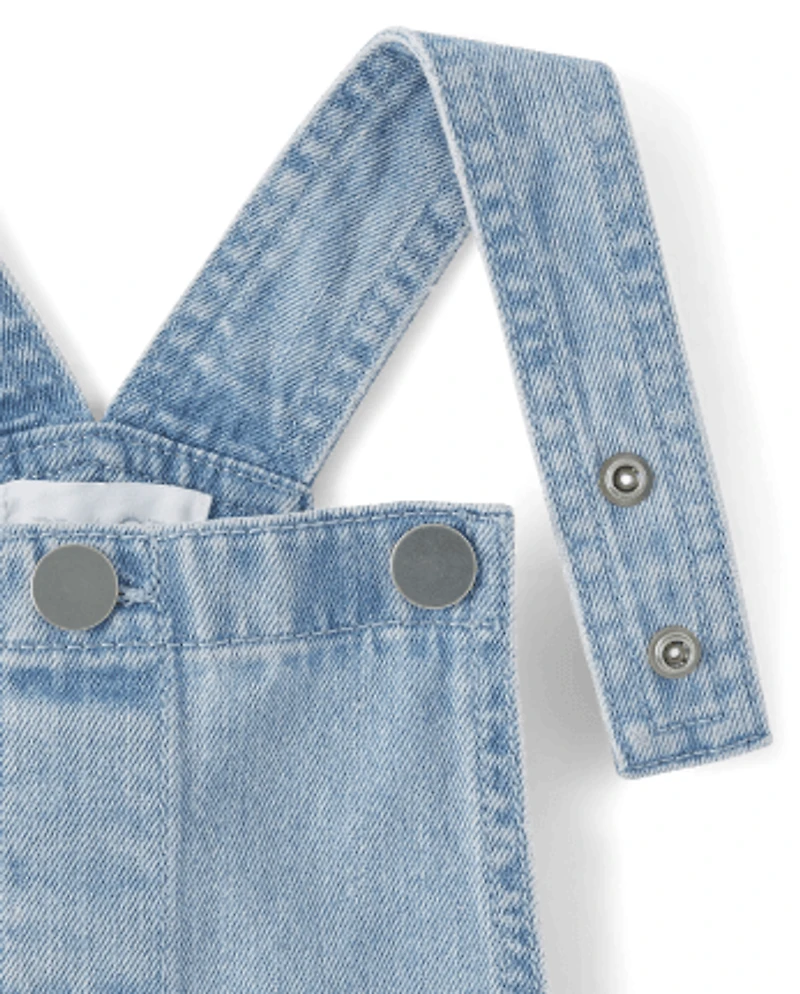 Jupe-culotte en jean à poches plaquées pour fille