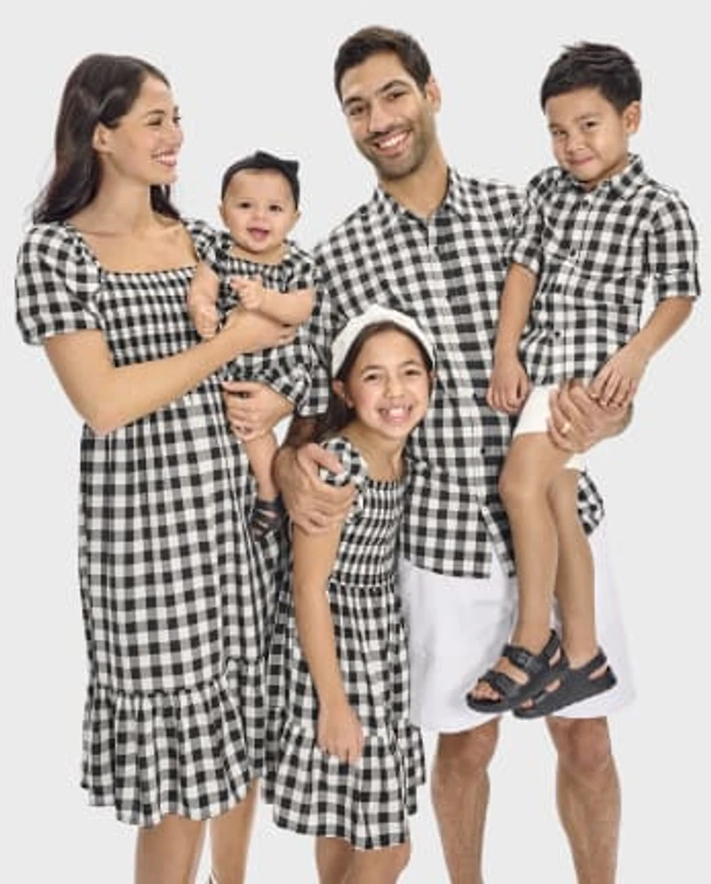 Baby Girls Matching Family Gingham Ruffle Dress