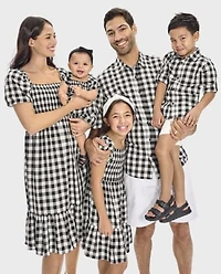 Baby Girls Matching Family Gingham Ruffle Dress