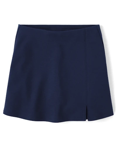 Girls Uniform Ponte Knit A Line Skort