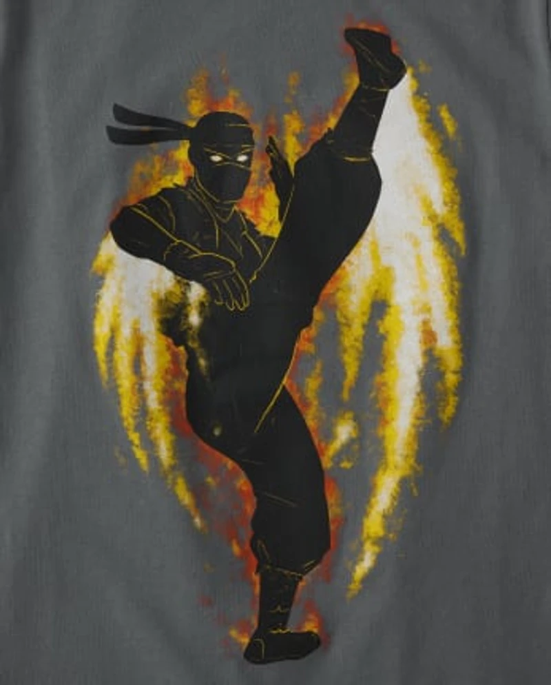 T-shirt Ninja imprimé garçon