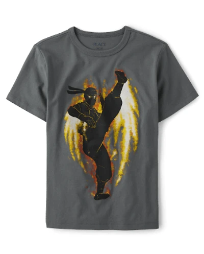 T-shirt Ninja imprimé garçon