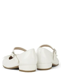 Toddler Girls Bow Faux Patent Leather Low Heel Shoes