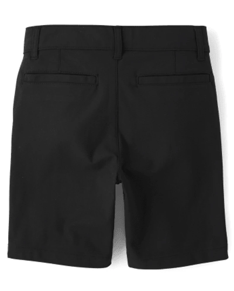 Short chino premium à séchage rapide pour uniforme garçon