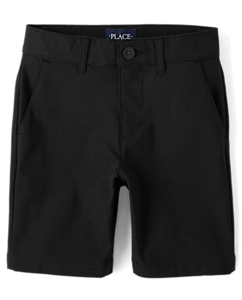 Short chino premium à séchage rapide pour uniforme garçon