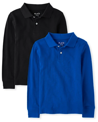 Boys Uniform Pique Polo 2-Pack